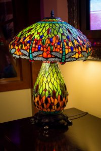 lampka z kolorowego szkła